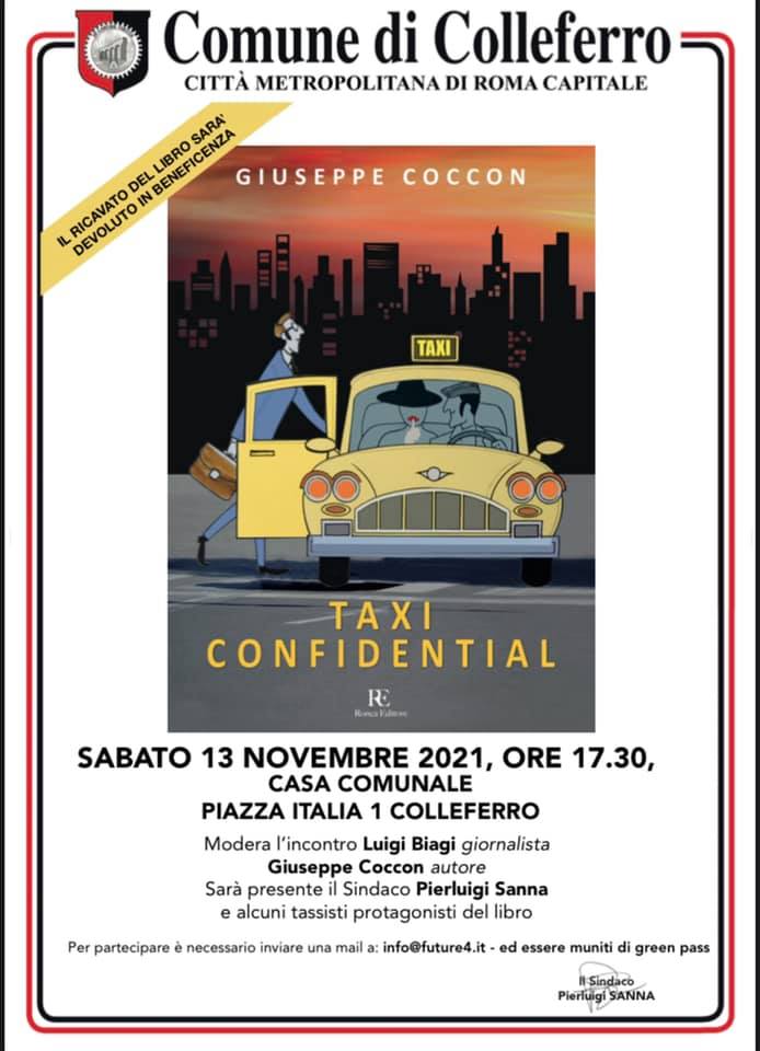 Colleferro, presentazione libro “Taxi Confidential”