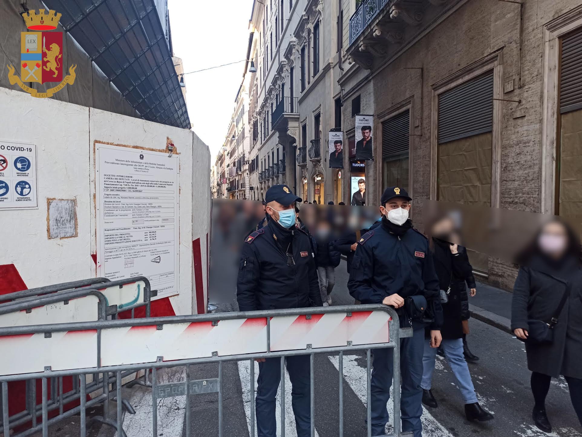 Roma, sono iniziati i controlli interforze nell’area del Tridente e del quartiere Prati per la gestione ed il rispetto della recente normativa anti covid