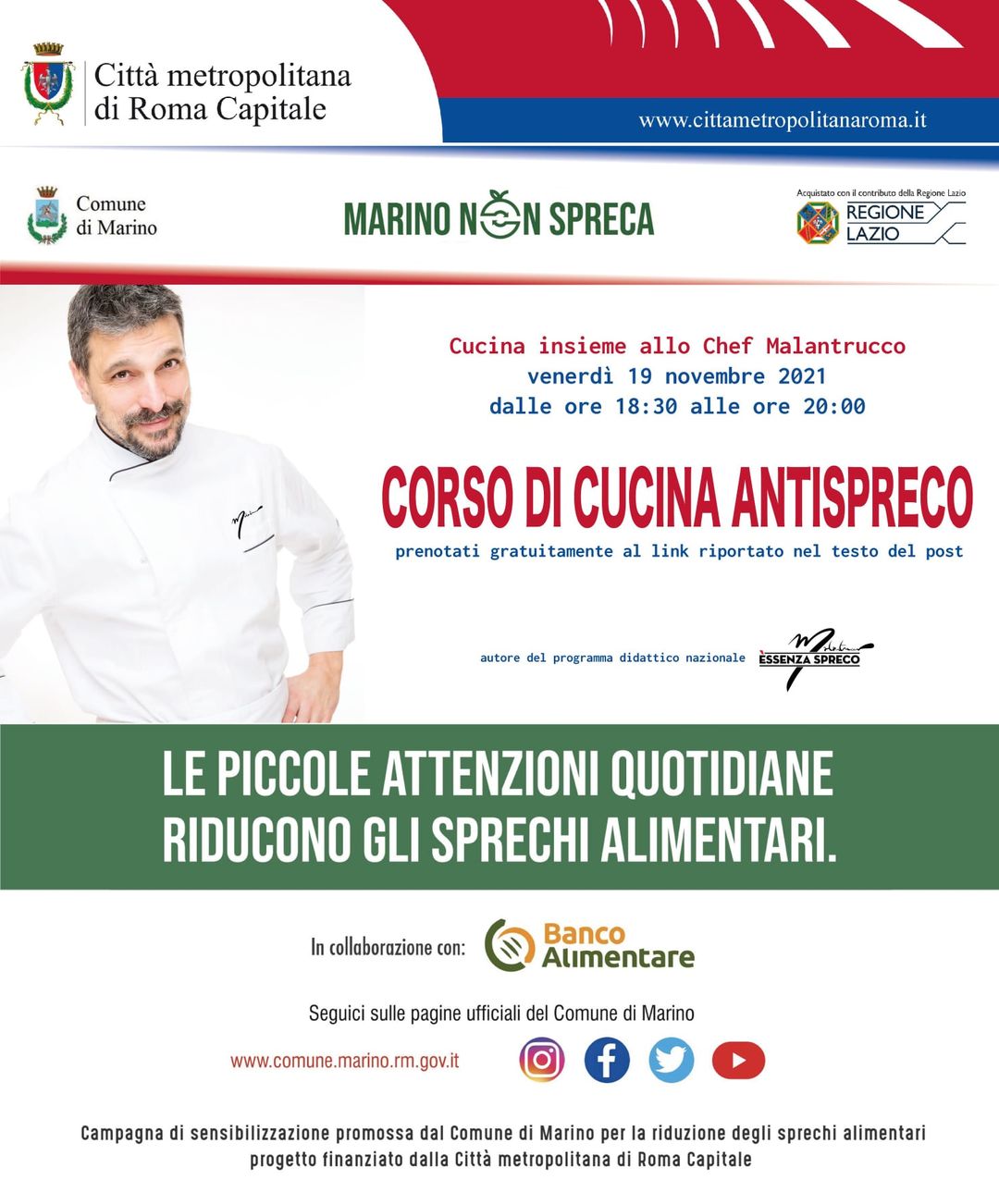 Marino, cucina anti-spreco: un corso per imparare