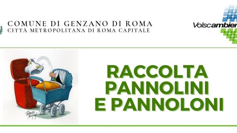 Genzano, raccolta pannolini: si effettua martedì e venerdì