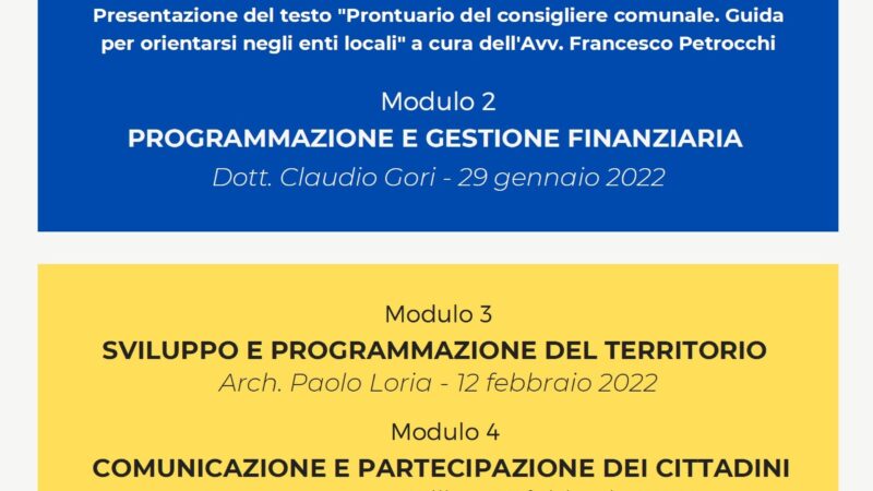 Grottaferrata, presentato il Corso di Formazione per Amministratori di Enti Locali