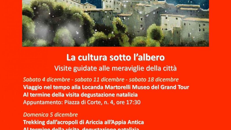 Ariccia, domenica 19 dicembre “Passeggiata archeologico-naturalistica nel Parco Chigi” con la guida ambientale escursionistica e archeologa Maria Cristina Vincenti