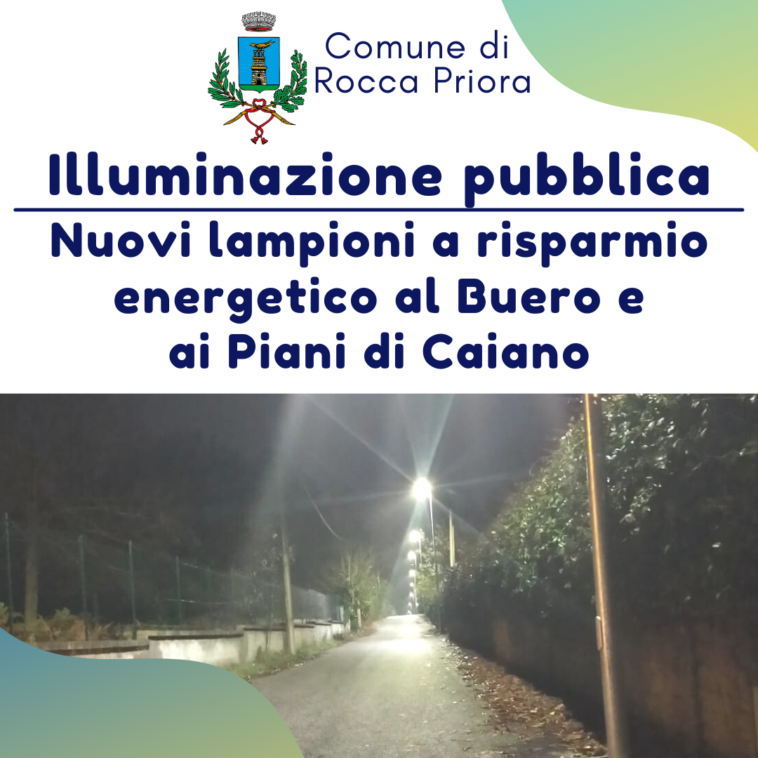 Rocca Priora, illuminazione pubblica: 65 nuovi lampioni a risparmio energetico