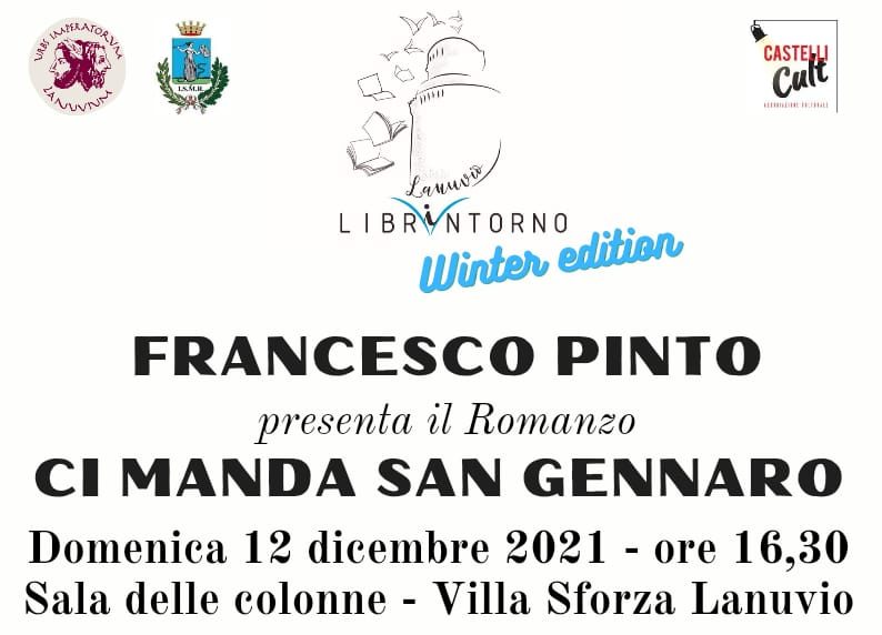 Lanuvio, 12 dicembre presentazione ultimo romanzo Francesco Pinto