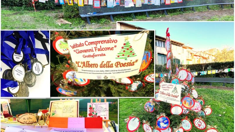 Grottaferrata, atmosfera natalizia al Parco Traiano con “L’Albero della Poesia”