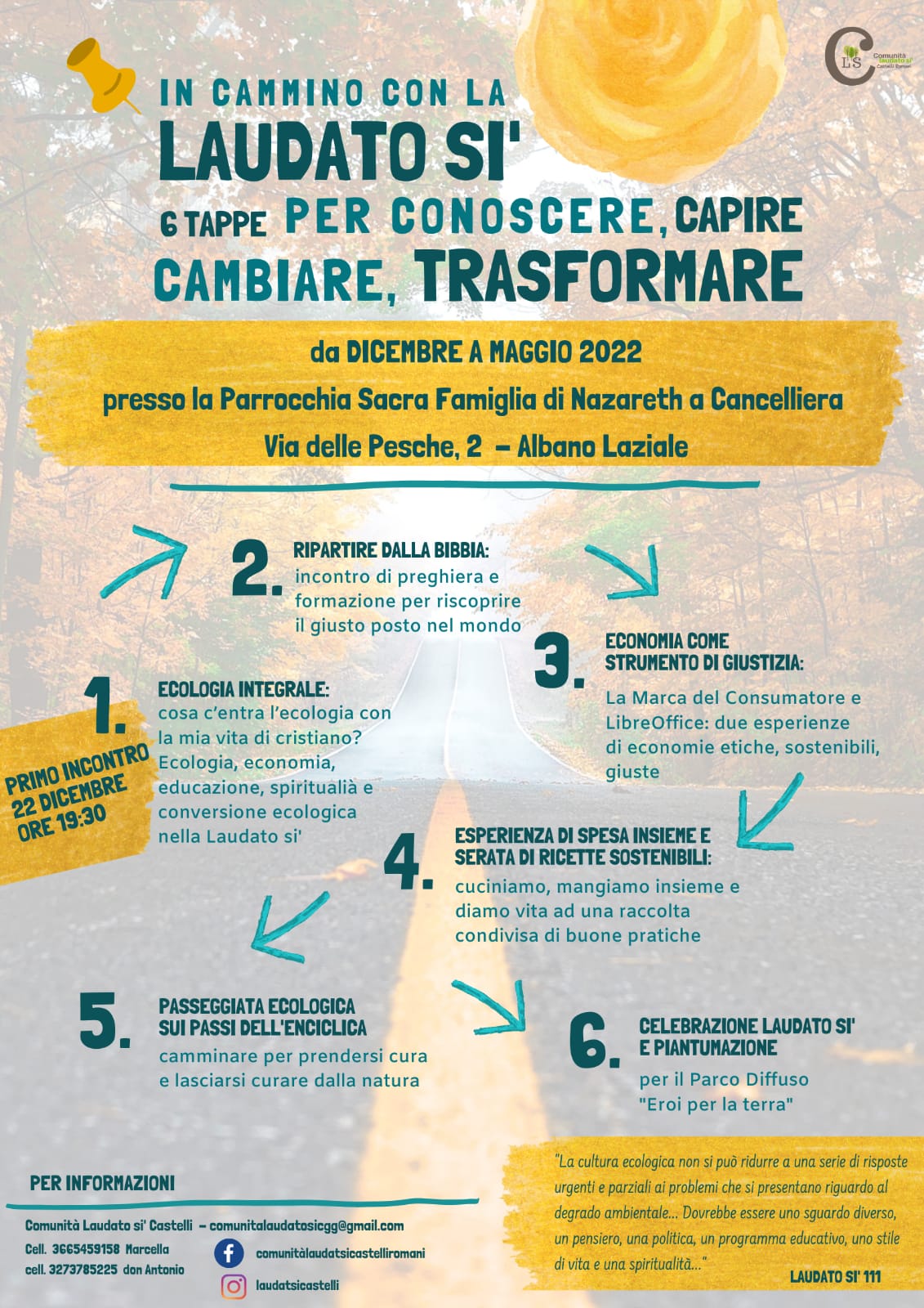 Albano, il 22 dicembre la parrocchia di Cancelliera celebra l’Ecologia Integrale