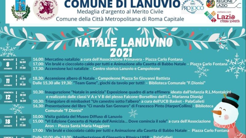 Lanuvio, in arrivo il Natale, calendario completo del programma