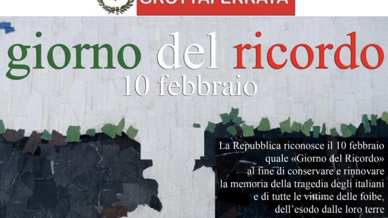 Grottaferrata, giorno del ricordo: il commissario straordinario scrive alla città