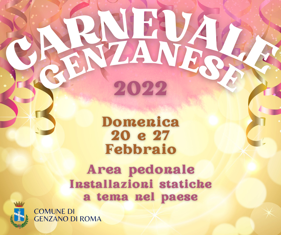 Genzano, eventi di Carnevale nel Corso principale e in Piazza delle lotte contadine