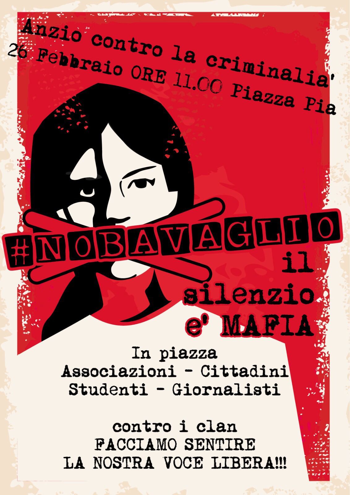 Anzio, aderisce alle manifestazione “Il Silenzio è Mafia” la Camera del lavoro Roma Sud Pomezia. Appuntamento in piazza Pia ad Anzio sabato 26 febbraio alle ore 11:00