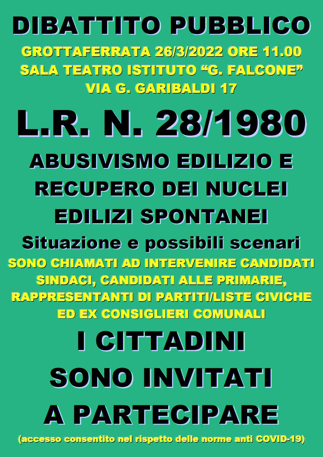 Grottaferrata, dopo l’incontro-dibattito sul PNRR si parla di perimetrazioni dei nuclei edilizi spontanei e di abusivismo￼