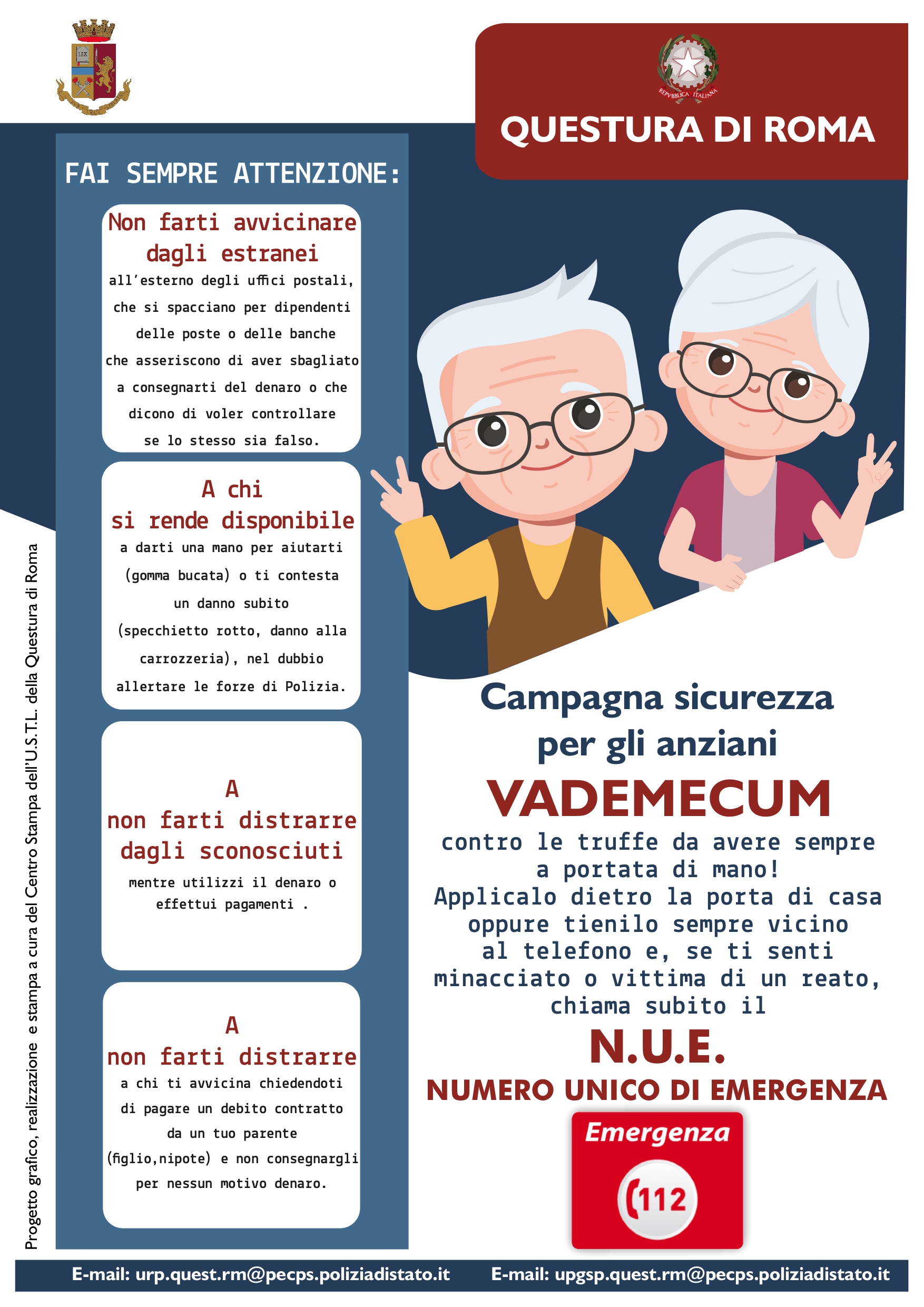 Polizia di Stato e la campagna sicurezza per gli anziani￼