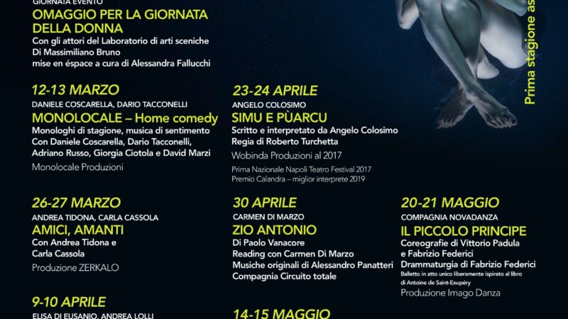 Frascati, apre la stagione dello Spazio Teatro Faber, una serie di 9 appuntamenti dall’8 marzo al 28 maggio