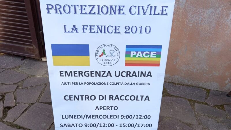 Ariccia, raccolta beni prima necessità per la popolazione ucraina