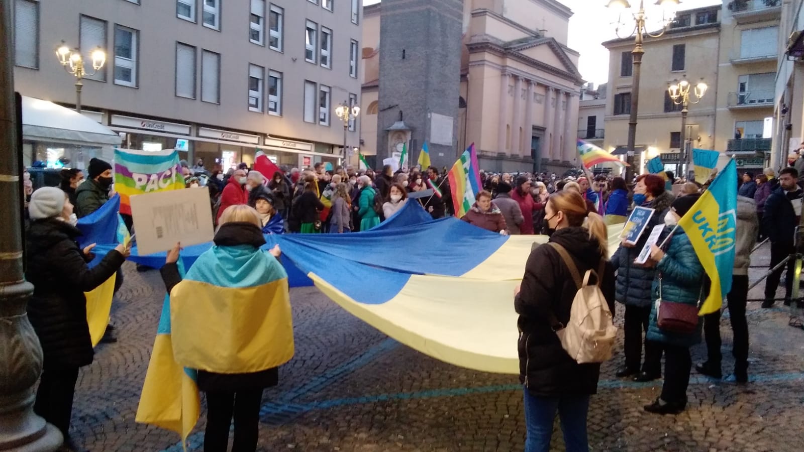 Velletri, manifestazione in Piazza Cairoli per la pace in Ucraina