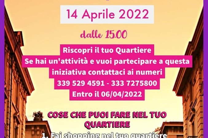 Roma, l’associazione ‘L’Abbraccio del Mediterraneo’ presenta la 1^ Giornata del Quartiere in Rosa