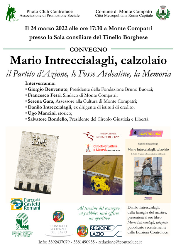 Monte Compatri, una giornata in ricordo di Mario Intreccialagli, calzolaio ucciso nell’eccidio delle Fosse Ardeatine