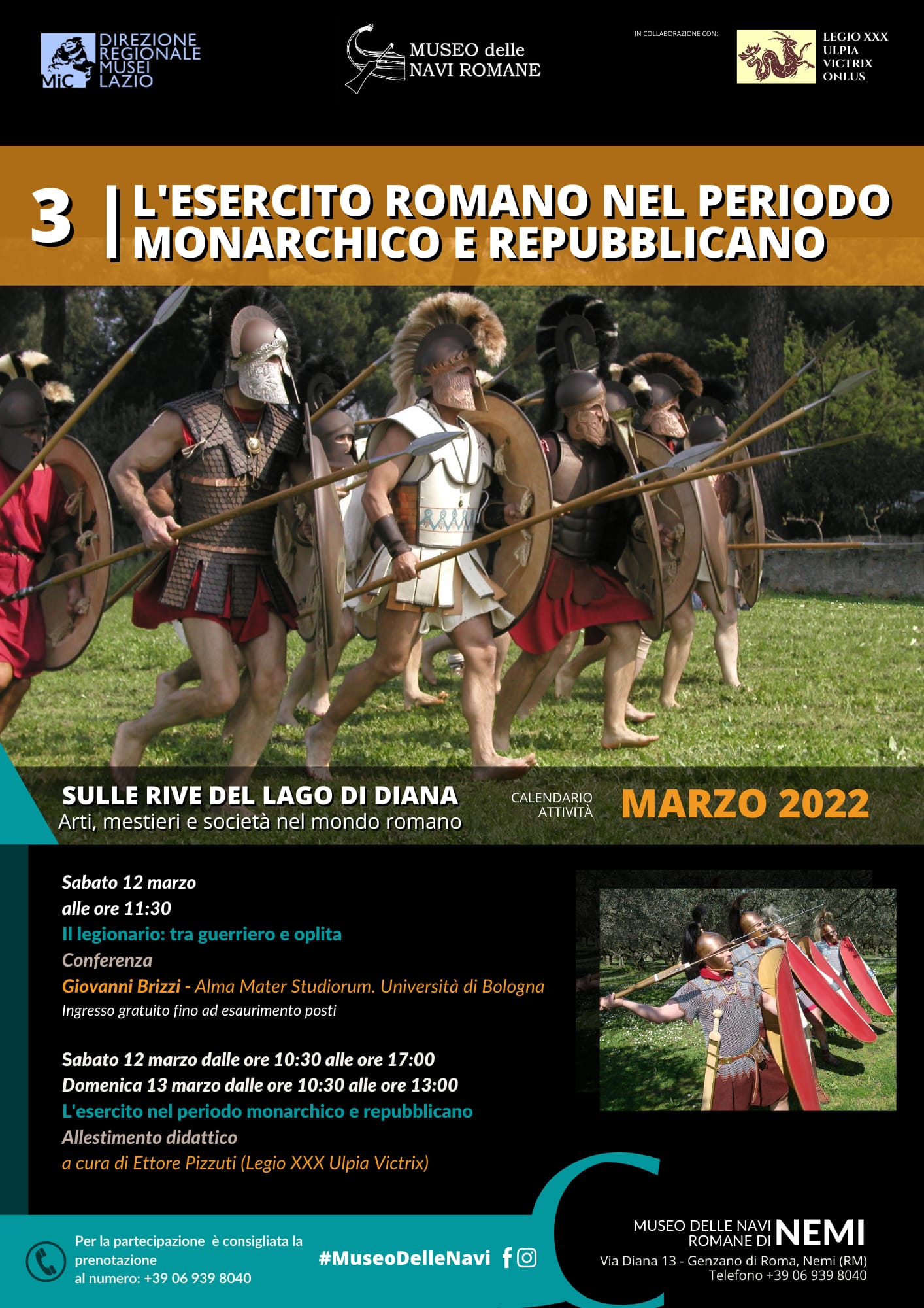 Nemi, il 12 e il 13 marzo al Museo della navi romane si terranno interessanti iniziative storico-culturali