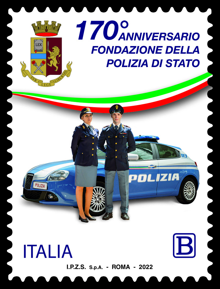 Poste Italiane, emissione francobollo Polizia di Stato nel 170° anniversario della fondazione