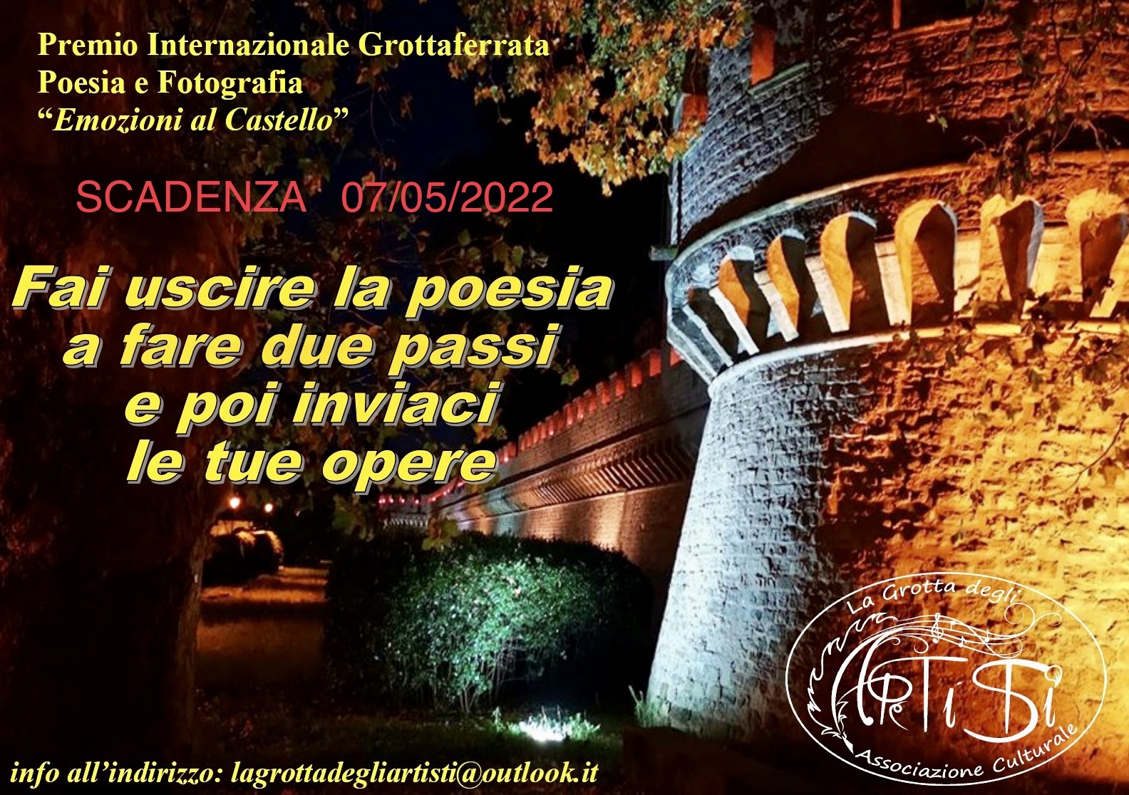 Grottaferrata, II edizione del premio internazionale di poesia e fotografia “Emozioni al Castello”