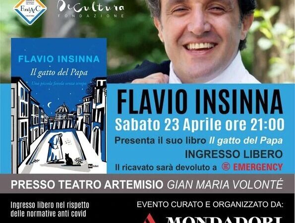 Velletri, Flavio Insinna presenta “Il gatto del Papa” al Teatro Artemisio-Volonté