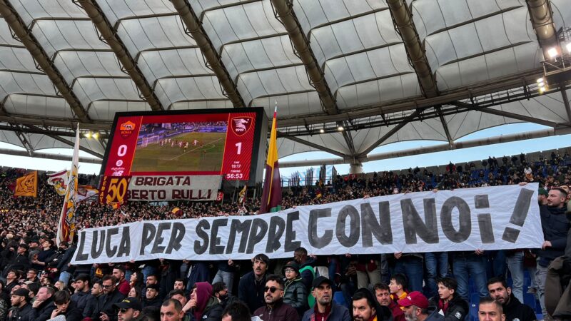 Genzano, gli amici Di Luca Servadio lo ricordano con degli striscioni allo stadio