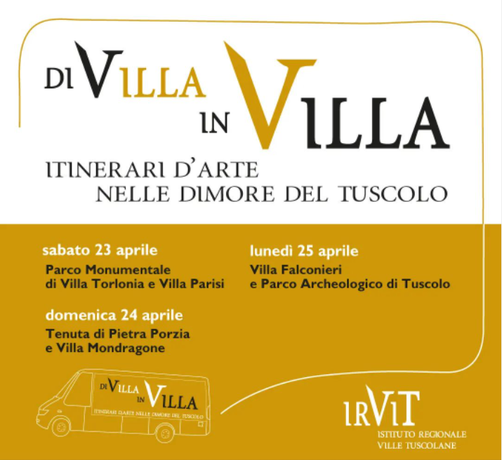 Roam, ‘di Villa in Villa’ programma 23-25 Aprile