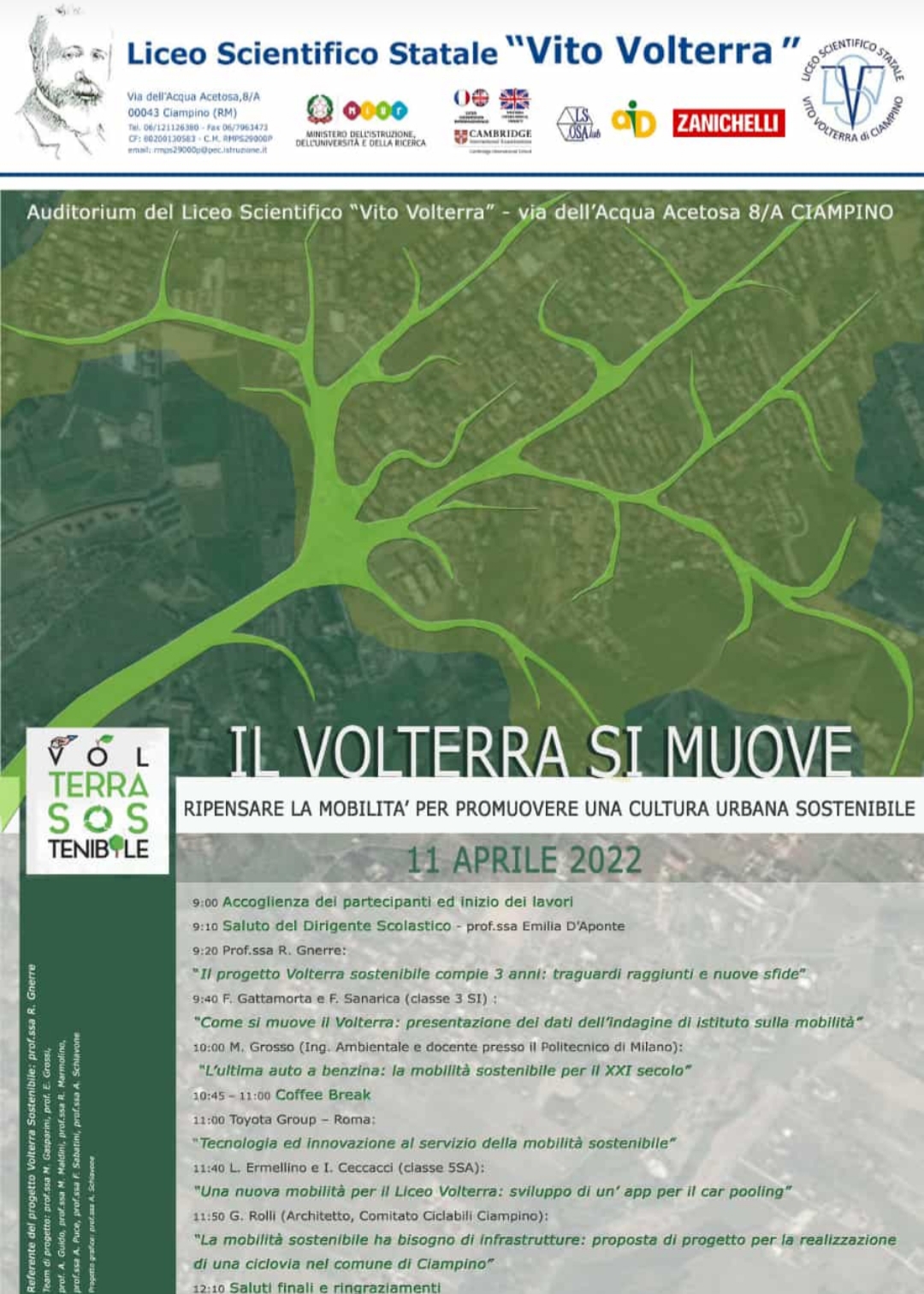 Ciampino, l’11 aprile il convegno “Il Volterra si muove: ripensare la mobilità per promuovere una cultura urbana sostenibile”