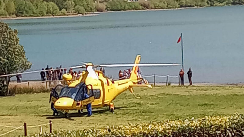 Castel Gandolfo, malore per il gestore di uno stabilimento balneare al lago, soccorso dall’eliambulanza ieri tarda mattinata al Baywatch￼