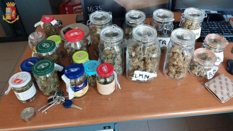 Anzio, circa 500 grammi di marijuana in casa: arrestato 28enne romano dalla Polizia di Stato