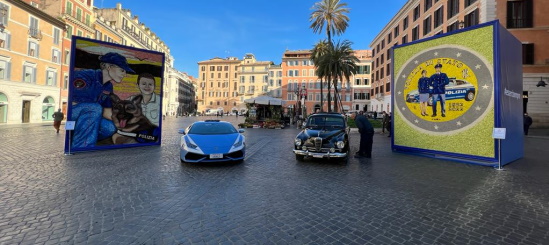 Roma, i “maestri infioratori” celebrano la Polizia