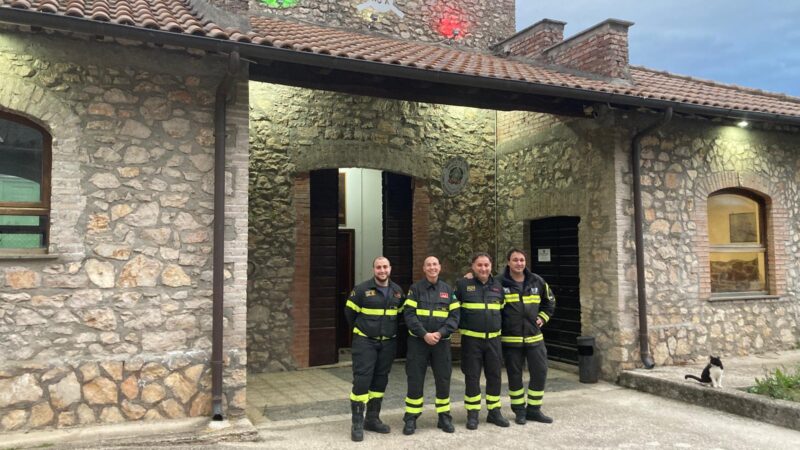 La visita del presidente dei pompieri volontari ai distaccamenti dei vigili del fuoco di Montelanico, Nemi, Anguillara