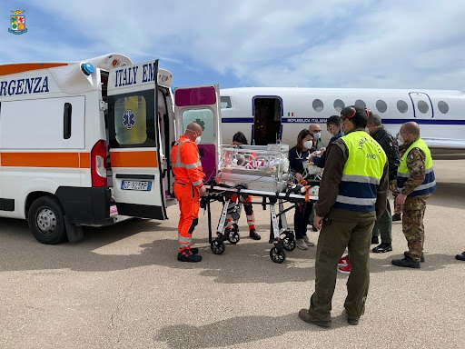 Ciampino, volo salvavita a bordo del Falcon 50 del 31° Stormo dell’Aeronautica Militare