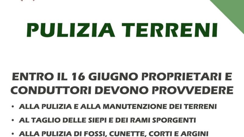 Rocca di Papa, obbligo di manutenzione delle aree prospicienti le sedi stradali per la sicurezza e il decoro urbano