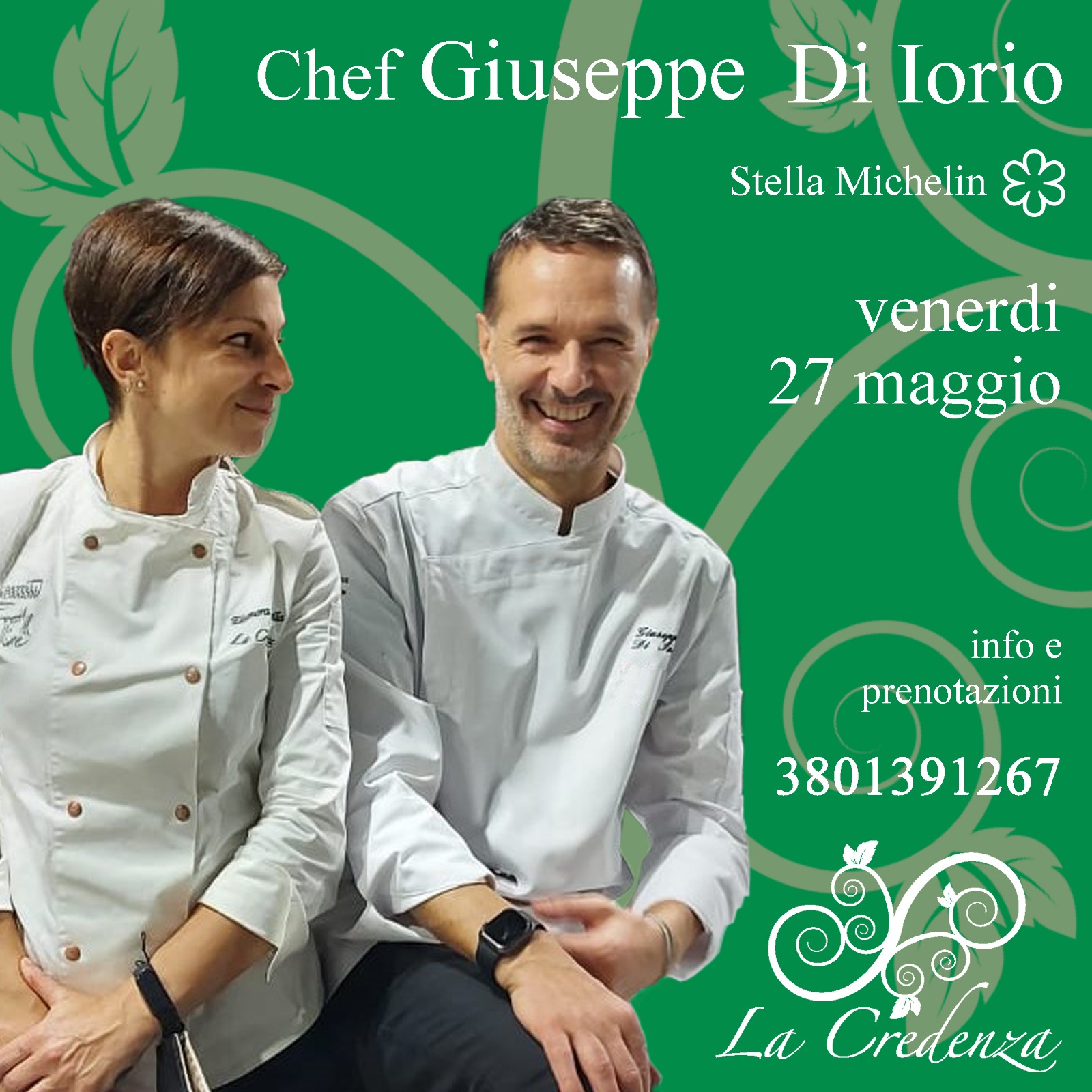 Marino, Chef Eleonora Masella e l’Executive Chef Giuseppe Di Iorio insieme per una cena a quattro mani dal sapore stellare ai Castelli Romani