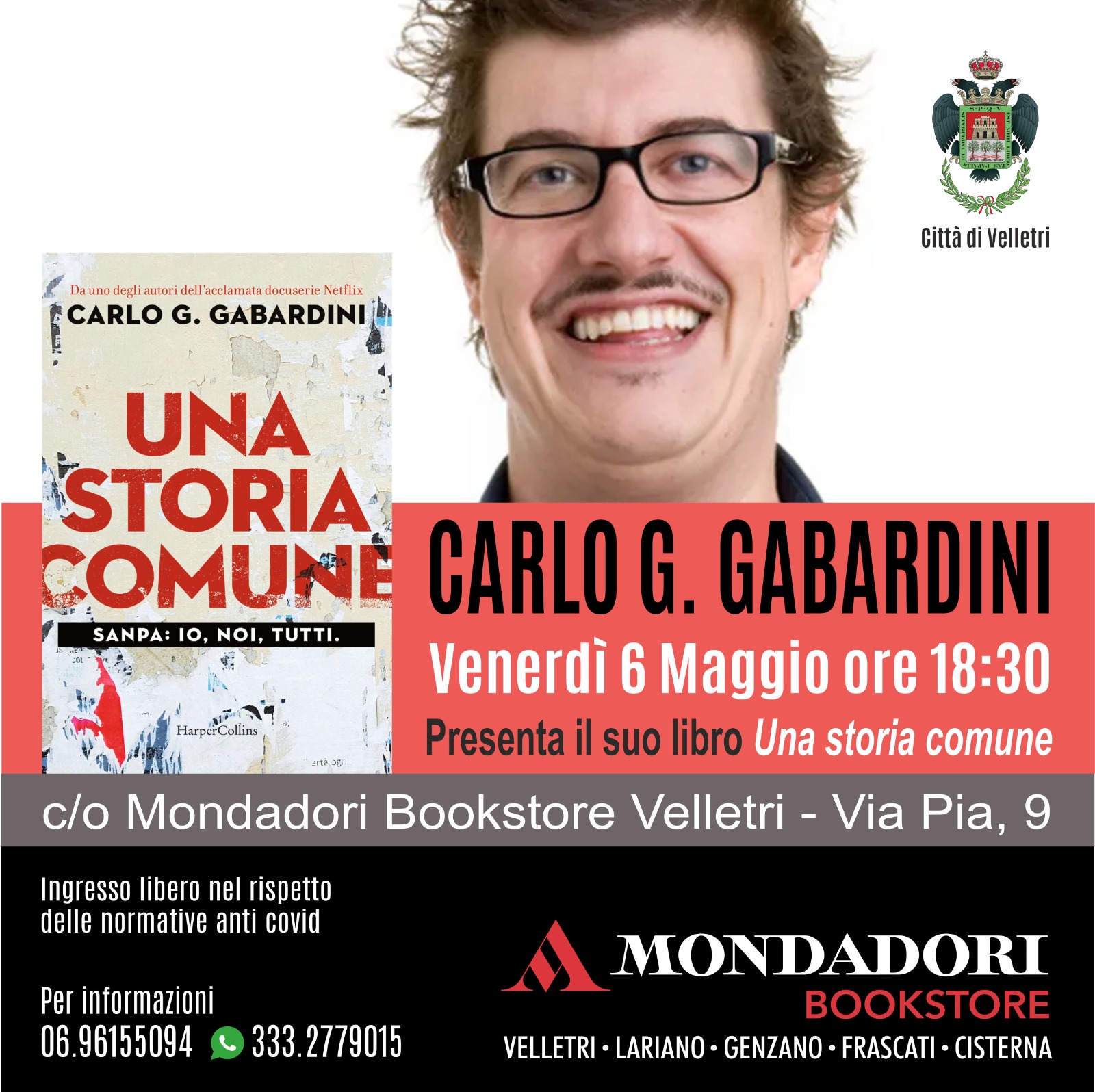 Carlo Gabardini alla Mondadori di Velletri