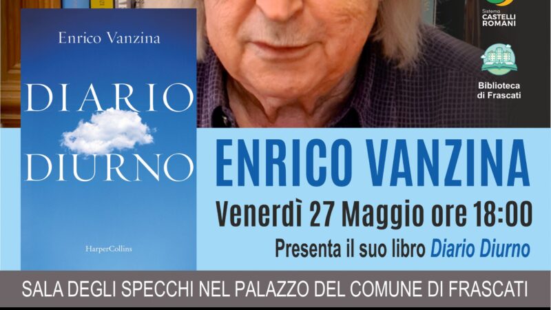 Frascati, il 27 maggio Enrico Vanzina presenta il suo “Diario diurno”