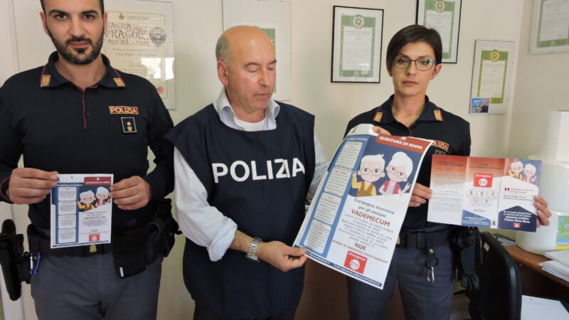 Genzano, la Polizia di Stato incontra gli anziani in piazza Frasconi Venerdì 20 Maggio alle 18 per la prevenzione truffe e raggiri