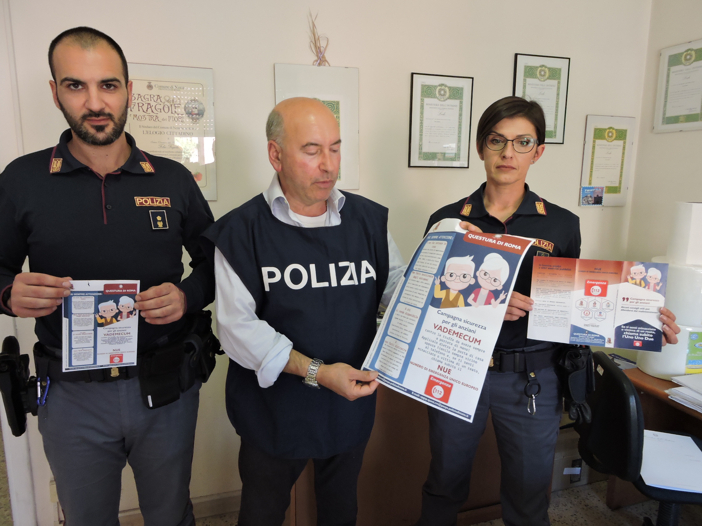 Genzano, la Polizia di Stato incontra gli anziani in piazza Frasconi Venerdì 20 Maggio alle 18 per la prevenzione truffe e raggiri