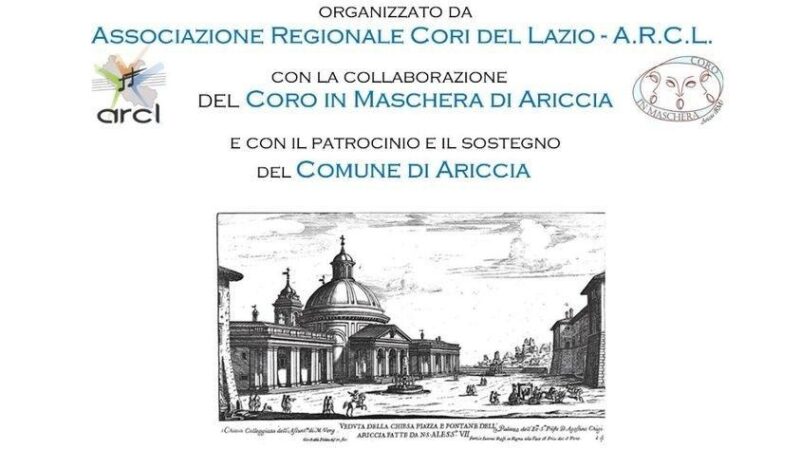 Ariccia, musica: concorso regionale dei cori del Lazio