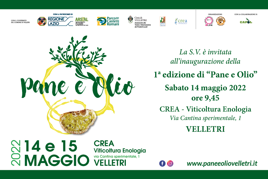 Velletri, “Pane e Olio”: 14 e 15 maggio appuntamento con la qualità dei prodotti del territorio