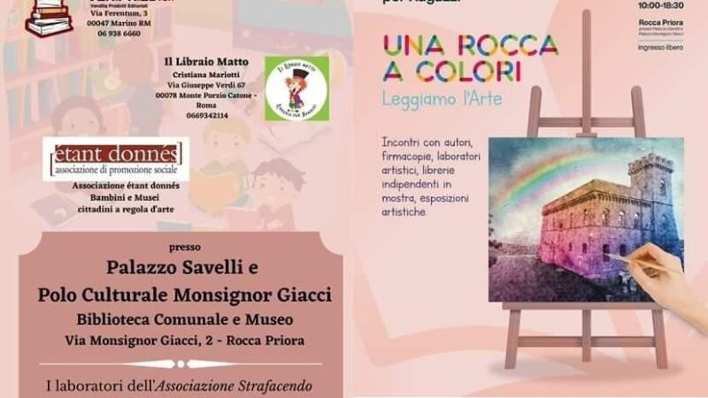 Rocca Priora, 21 e 22 maggio il Festival di letteratura per ragazzi