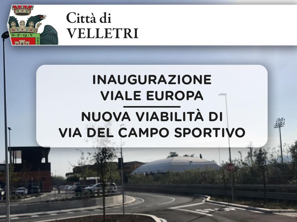 Velletri, inaugurazione viale Europa