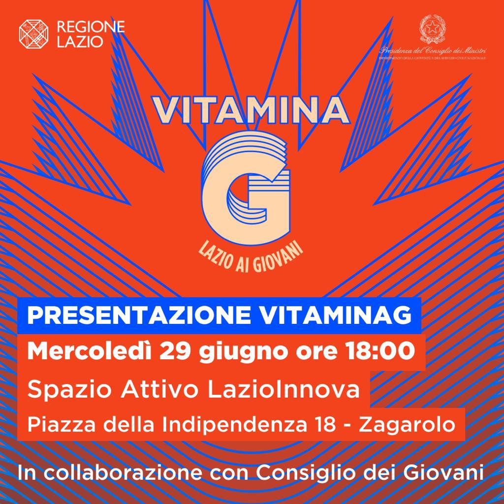 Regione Lazio – presentazione del bando Vitamina G dedicato ai giovani del Lazio nello spazio attivo LOIC di Zagarolo￼