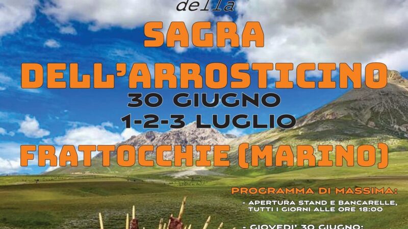 Marino, Sagra dell’Arrosticino dal 30 giugno al 3 luglio: l’Abruzzo arriva a Frattocchie