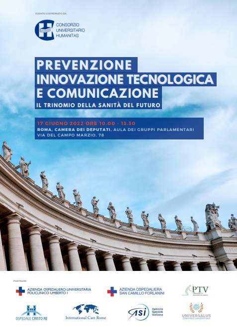 Roma, sanità, venerdì 17 giugno alla camera dei deputati convegno su prevenzione, innovazione tecnologica e comunicazione