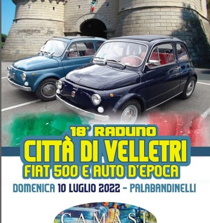 Velletri, domenica 10 luglio 18° raduno di auto e moto d’epoca