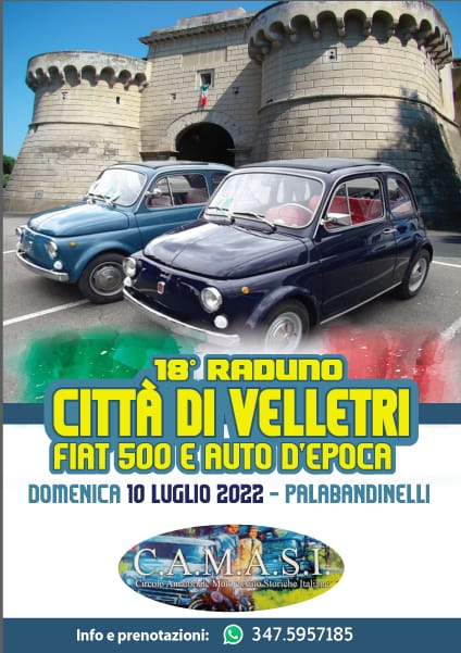 Velletri, domenica 10 luglio 18° raduno di auto e moto d’epoca