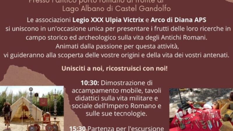 Castel Gandolfo, Raccontare la storia: sabato 23 luglio presso l’antico Porto Romano