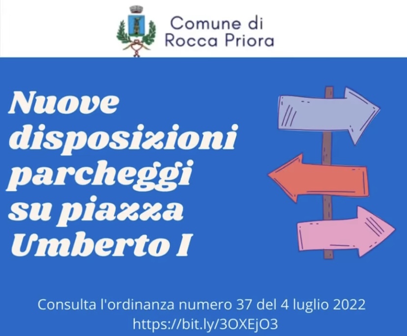 Rocca Priora, sosta Piazza Umberto I: firmata l’ordinanza con le nuove disposizioni